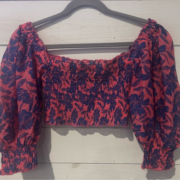 Lu Bella Vibrant Pink and Blue Crop Top with Chic Design - Picture 6 of 13